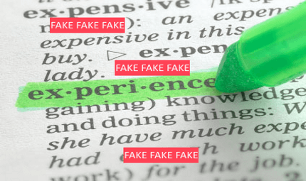 fake experience