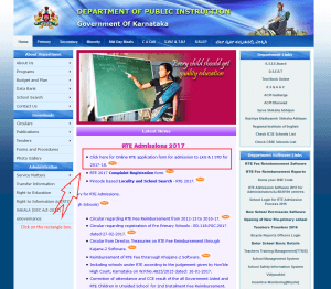 Visit the official website of Department of Instructions, Gove
ment of Ka
ataka
