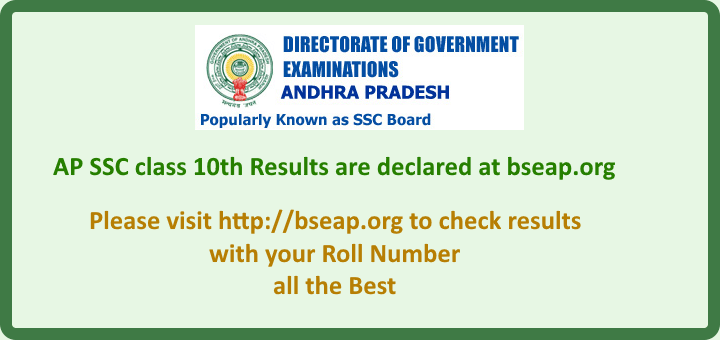 AP SSC 10th Class 2017 results out at bseap.org