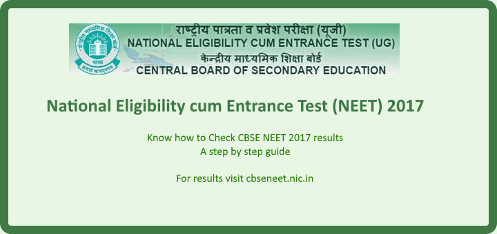 CBSE NEET 2017 results